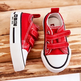 Kinder-Stoffturnschuhe mit Klettverschluss Big Star KK374082 Rot 8