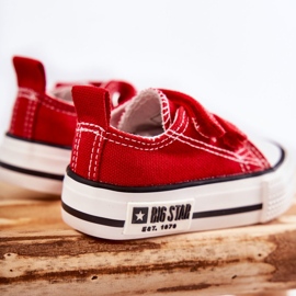Kinder-Stoffturnschuhe mit Klettverschluss Big Star KK374082 Rot 10