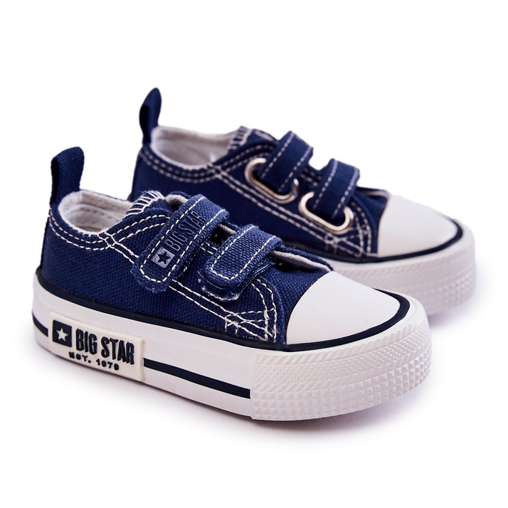 Kinder-Stoffturnschuhe mit Klettverschluss Big Star KK374075 Marineblau 1