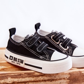 Kinder-Stoffsneaker mit Klettverschluss Big Star KK374074 Schwarz-Weiß 6