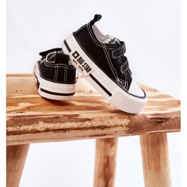 Kinder-Stoffsneaker mit Klettverschluss Big Star KK374074 Schwarz-Weiß 2