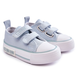 Kinder-Stoffturnschuhe mit Klettverschluss Big Star KK374078 Blau 6