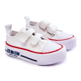 Kinder-Stoffturnschuhe mit Klettverschluss Big Star KK374079 Weiß 2