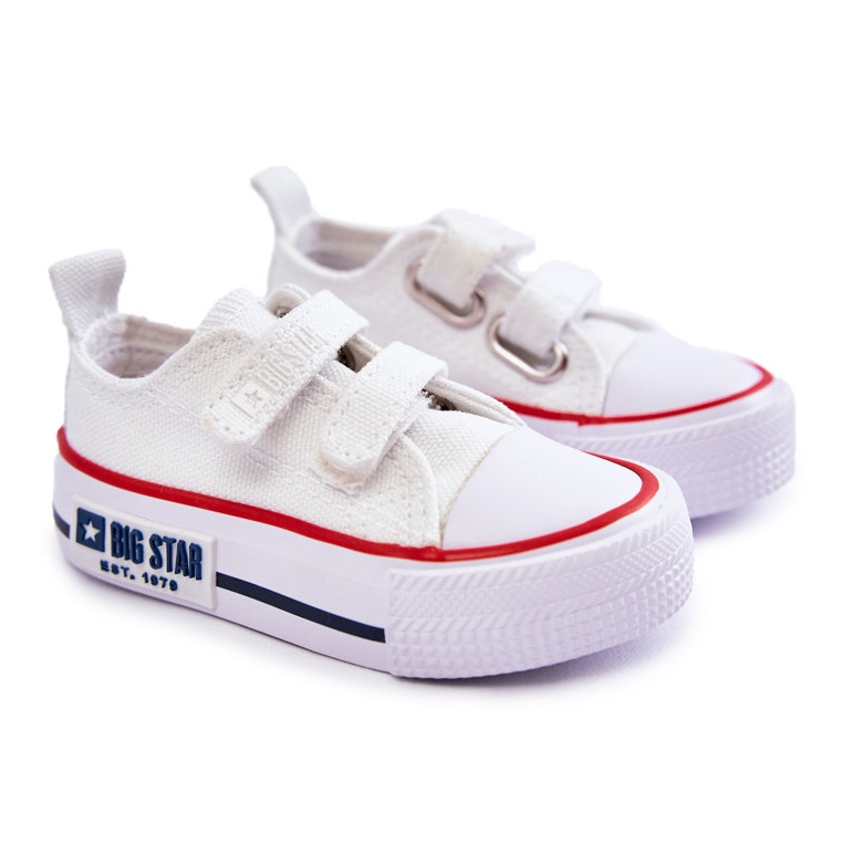 Kinder-Stoffturnschuhe mit Klettverschluss Big Star KK374079 Weiß 2