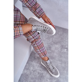 Damen Sneakers Big Star High Warm Grau EE274114 2