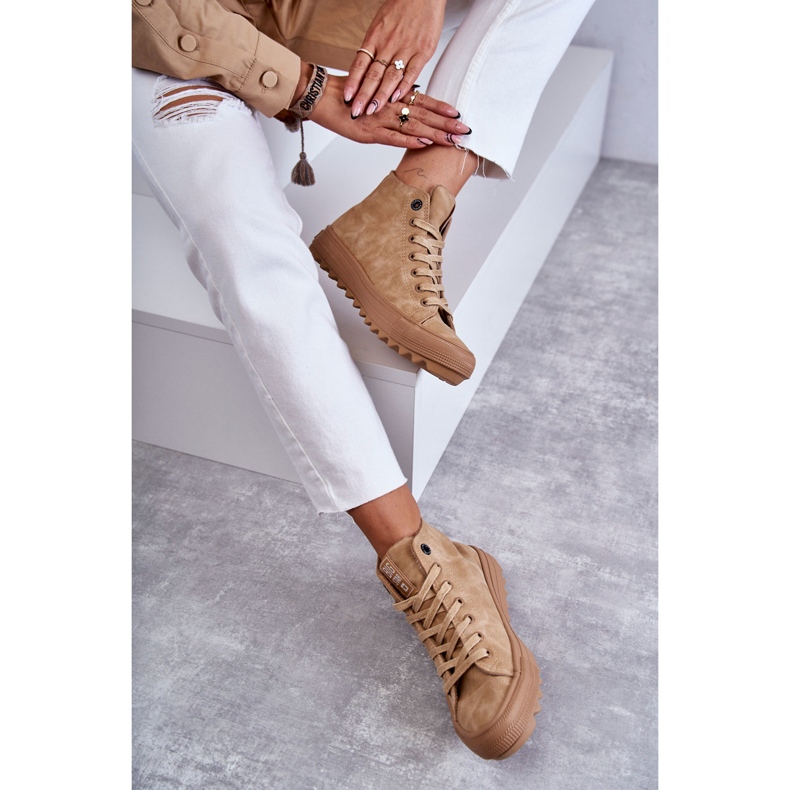 Damen Sneaker Big Star High Warm Camel GG274072 beige 1