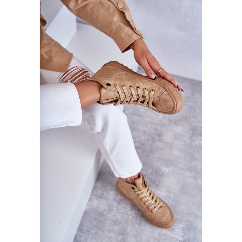 Damen Sneaker Big Star High Warm Camel GG274072 beige 2