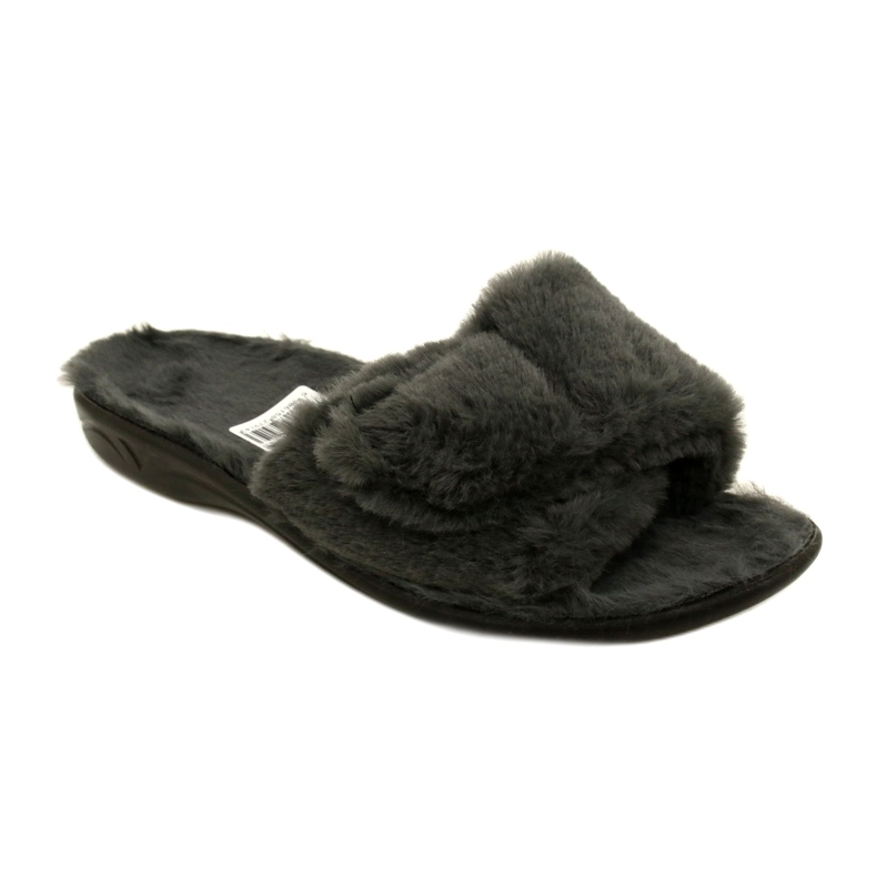 Adanex Damen Pantoffeln 27914 Sara Fur Gray grau 2