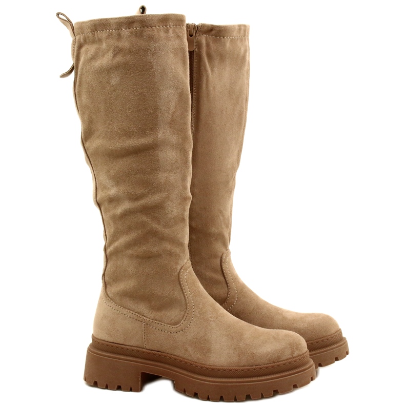 Evento Wildlederstiefel mit dickem Boden 22KZ35-5223 Beige 3