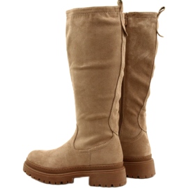 Evento Wildlederstiefel mit dickem Boden 22KZ35-5223 Beige 2