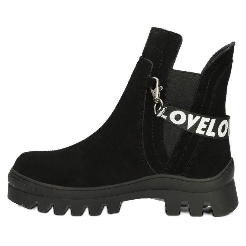 Slip-On-Stiefeletten aus Wildleder mit Dekoration Filippo DBT3927 Schwarz 3