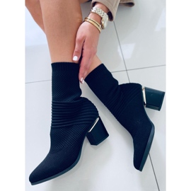 Tiara Schwarze hochhackige Sockenstiefel 2