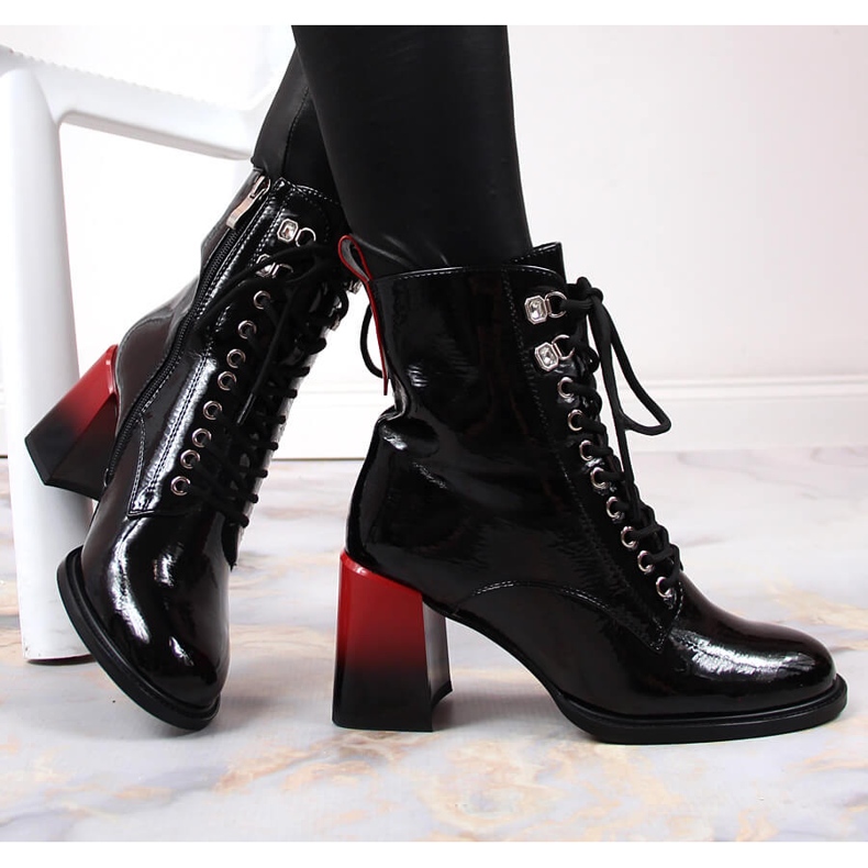 S.Barski Schwarz gefütterte schwarze Stiefel von S. Barski 1