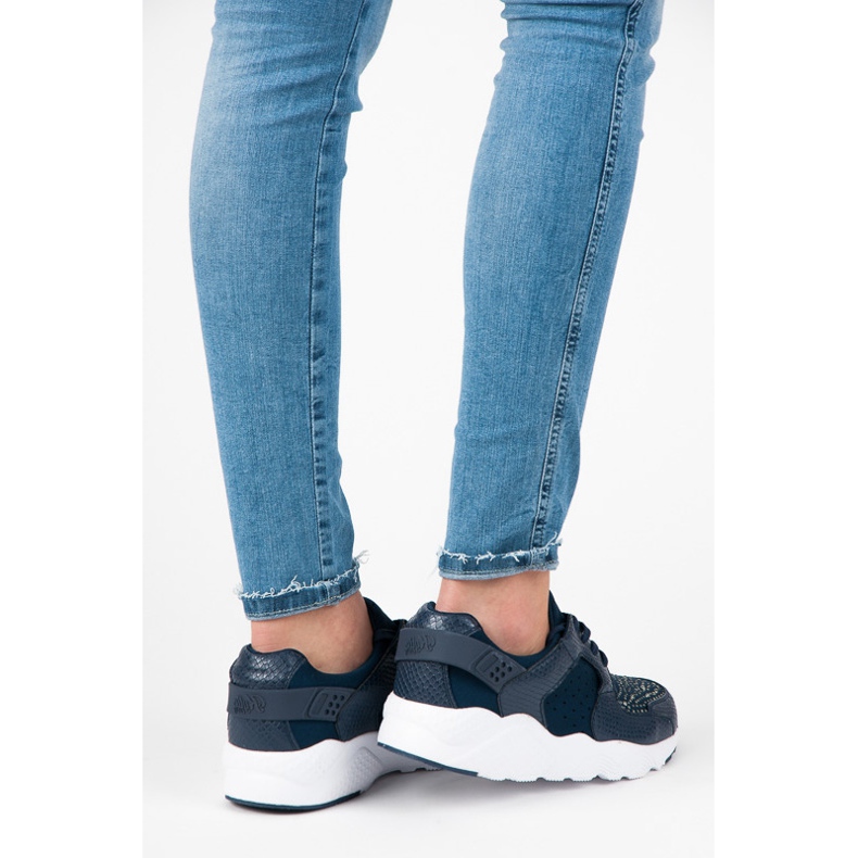 Kylie Sportschuhe mit Kristallen navy blau 1