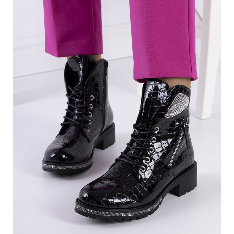 Schwarze Airedale-Stiefel 1