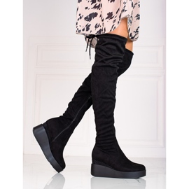 T.Sokolski Overknee-Stiefel aus Wildleder für Damen von Sokolski schwarz 1