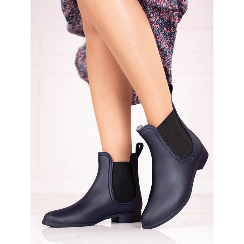 Shelovet matte marineblaue Damengaloschen navy blau 1