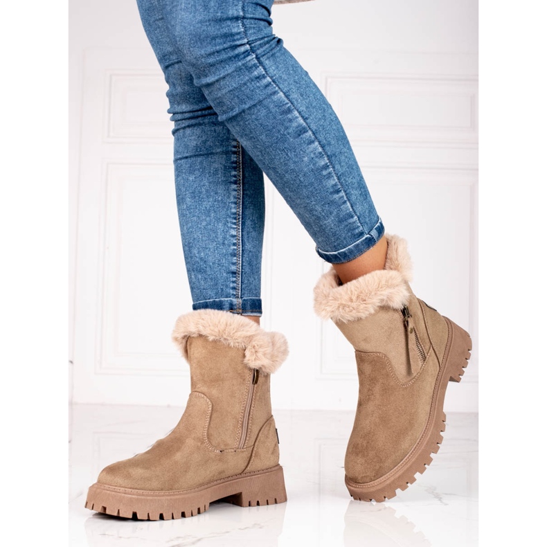 Beige isolierte Vinceza-Stiefel für Damen 1