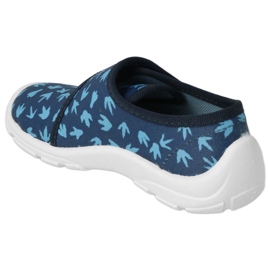 Befado Kinderhausschuhe 974Y476 marineblaue Applikationen 2