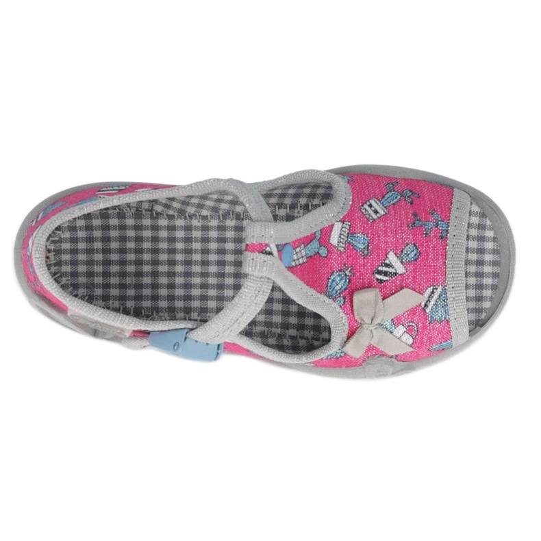 Befado Kinderschuhe 213P128 rosa silber- grau 3