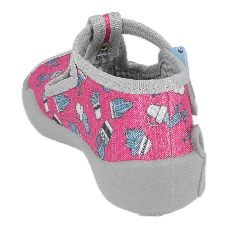 Befado Kinderschuhe 213P128 rosa silber- grau 2