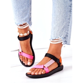 MSMG Damen-Sportsandalen Mehrfarbig rosa 1