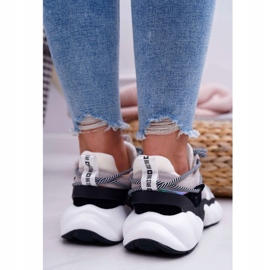 Damen Sportschuhe Big Star von Daniel Lopez Weiß FF274A546 schwarz silber- 3