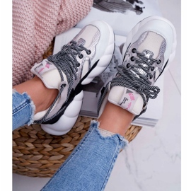 Damen Sportschuhe Big Star von Daniel Lopez Weiß FF274A546 schwarz silber- 4