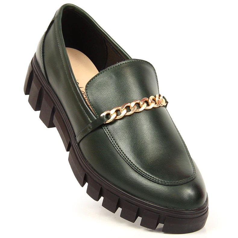 Plateau-Loafer für Damen mit grüner Kette von Sergio Leone 1