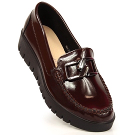 Damen-Slipper, Plateau Burgund Sergio Leone rot mehrfarbig 1
