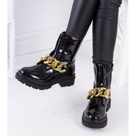 BM Schwarze Goldenleaf-Stiefel 2