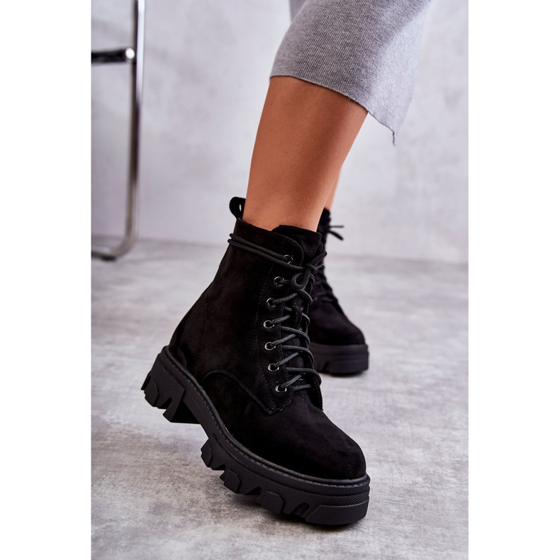 PG1 Wildleder Warme Stiefel Arbeiter Schwarz Darvin 1