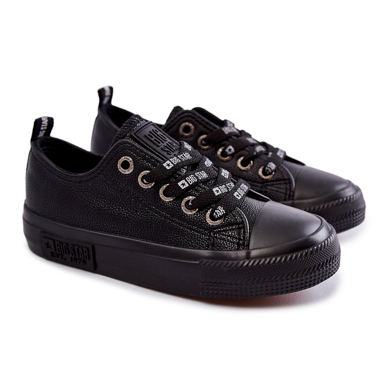 Kinder Ledersneaker Big Star KK374057 Schwarz 1
