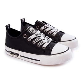 Kinder Ledersneaker Big Star KK374039 Schwarz 1
