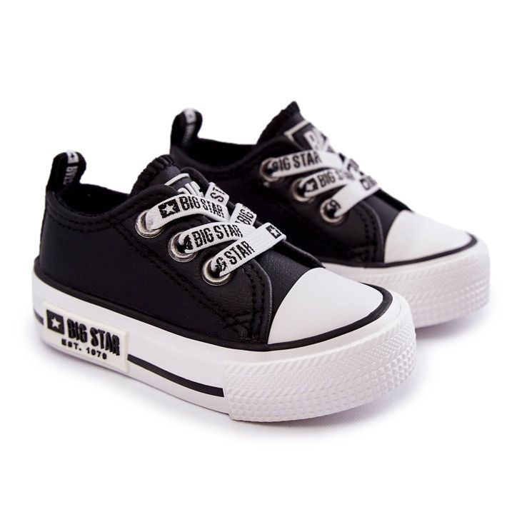 Kinder-Ledersneaker Big Star KK374041 Schwarz-Weiß 1