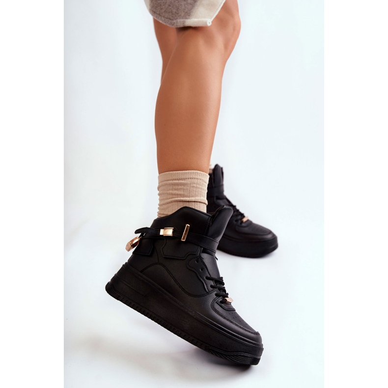 Isolierte hohe Sportschuhe für Damen Schwarz Lexa 1