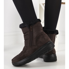 Gesteppte Schneestiefel in Azmarinbraun 1