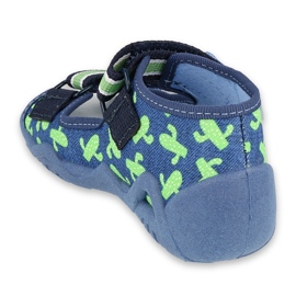 Befado gelbe Kinderschuhe 350P019 marineblau grün 2