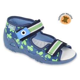 Befado gelbe Kinderschuhe 350P019 navy blau grün 4