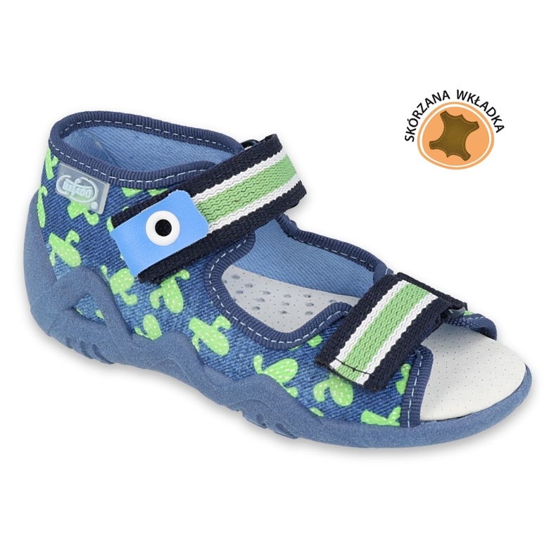 Befado gelbe Kinderschuhe 350P019 marineblau grün 4