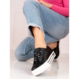 Damen Big Star KK274015 Turnschuhe schwarz 1