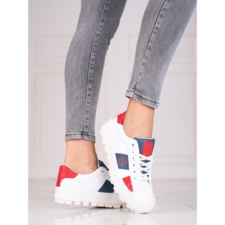 Big Star-Turnschuhe für Damen KK274041 weiß rot marineblau 1