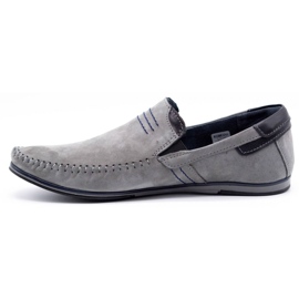 KOMODO Herren Leder Loafer 876 grau 1