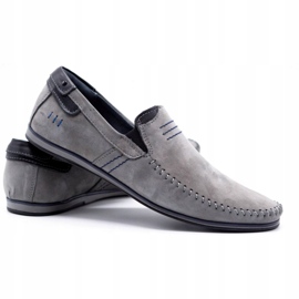 KOMODO Herren Leder Loafer 876 grau 3