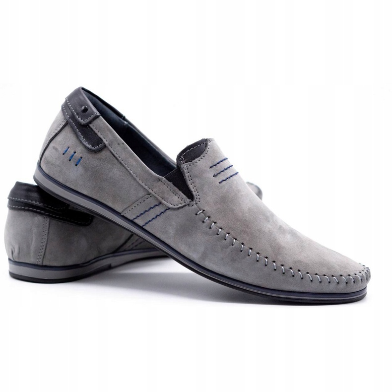 KOMODO Herren Leder Loafer 876 grau 3