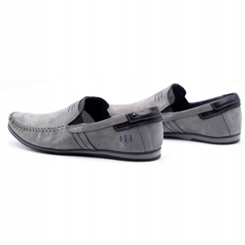 KOMODO Herren Leder Loafer 876 grau 4