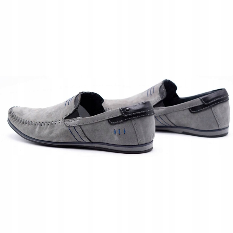 KOMODO Herren Leder Loafer 876 grau 4