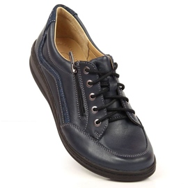 Helios Bequeme Lederschuhe marineblau 1