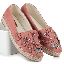 Marquiz Schlupfhalbschuhe mit Verzierungen rosa 1