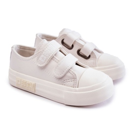 Kinder-Leder-Turnschuhe mit Klettverschluss Big Star KK374055 Weiß 5